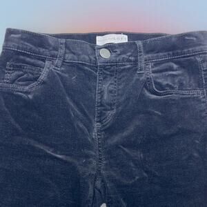 LOFT Women’s 0 Black Velour Skinny Jeans